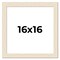 16x16 Wide Barnwood Picture Frame with UV-Resistant Acrylic & Acid Free Backing, Available in 6 Paint Finishes - Grey, Brown, White, and Black